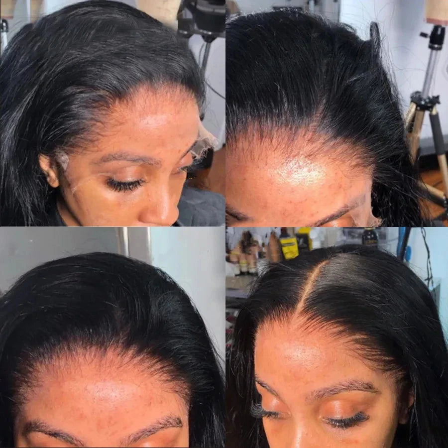 Deep Curly Human Hair HD Lace Frontal Pre Plucked Bleached Knots For Women