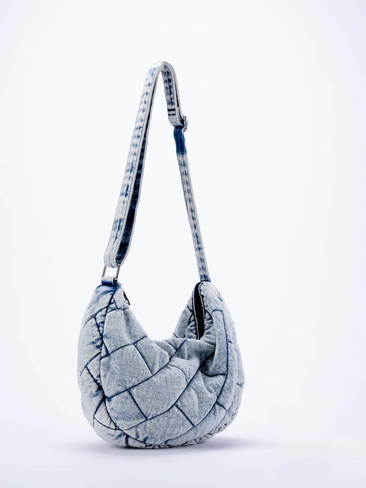 Vintage Denim Shoulder Bag Women's Large Capacity Messenger Bag Multi-pockets Satchel Bags Adjustable Strap Ladies Crossbody Bag