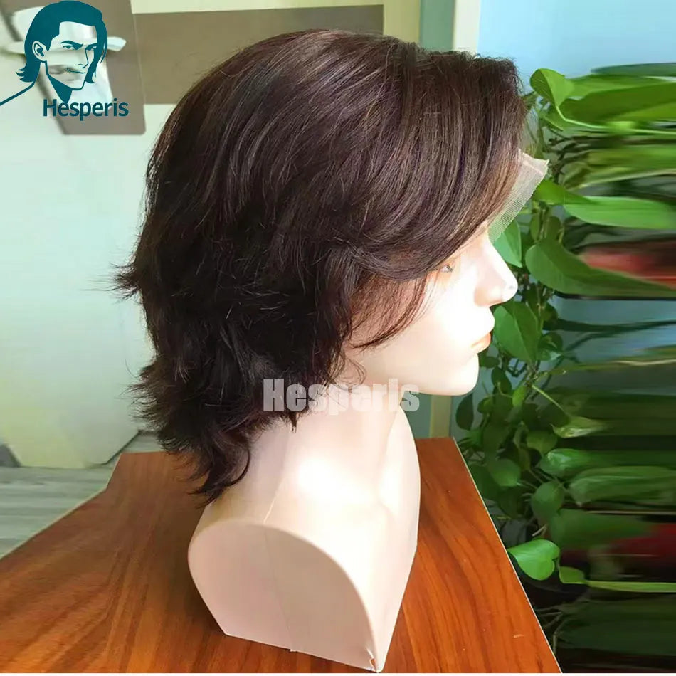 Pre Plucked Short Wave Lace Front Human Hair Wig For Women