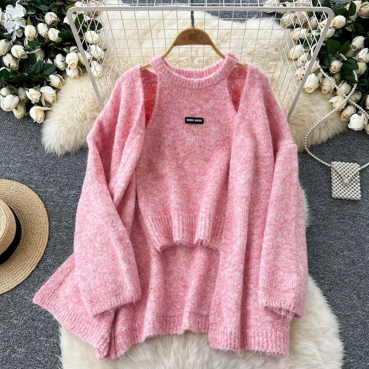Long Sleeve Cardigan and Knit Tank Top Set for Women