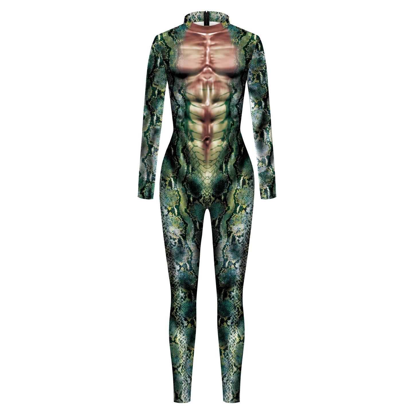 Vivid Animal Print Allover Zentai Bodysuit for Women