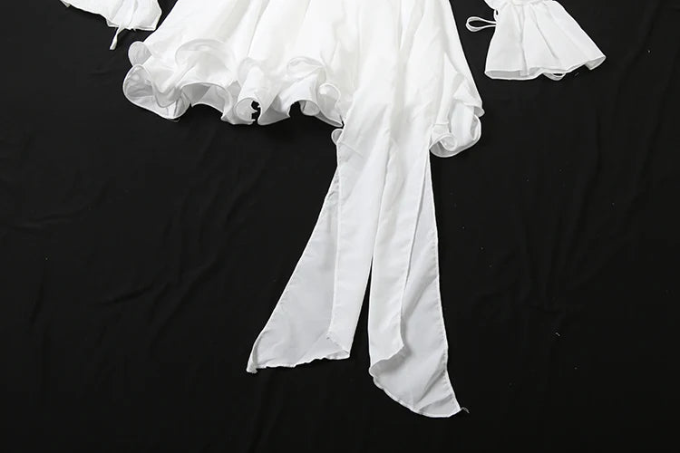 Stacked Ruffle Bandage Mini Dress
