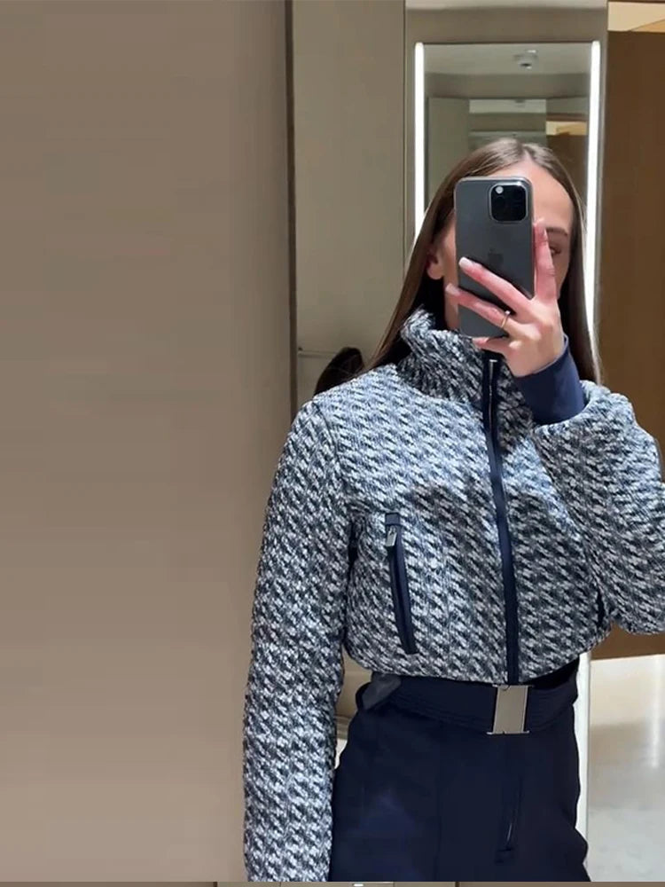 Fashion Print Thickened Cozy Winter Jumpsuit for Women