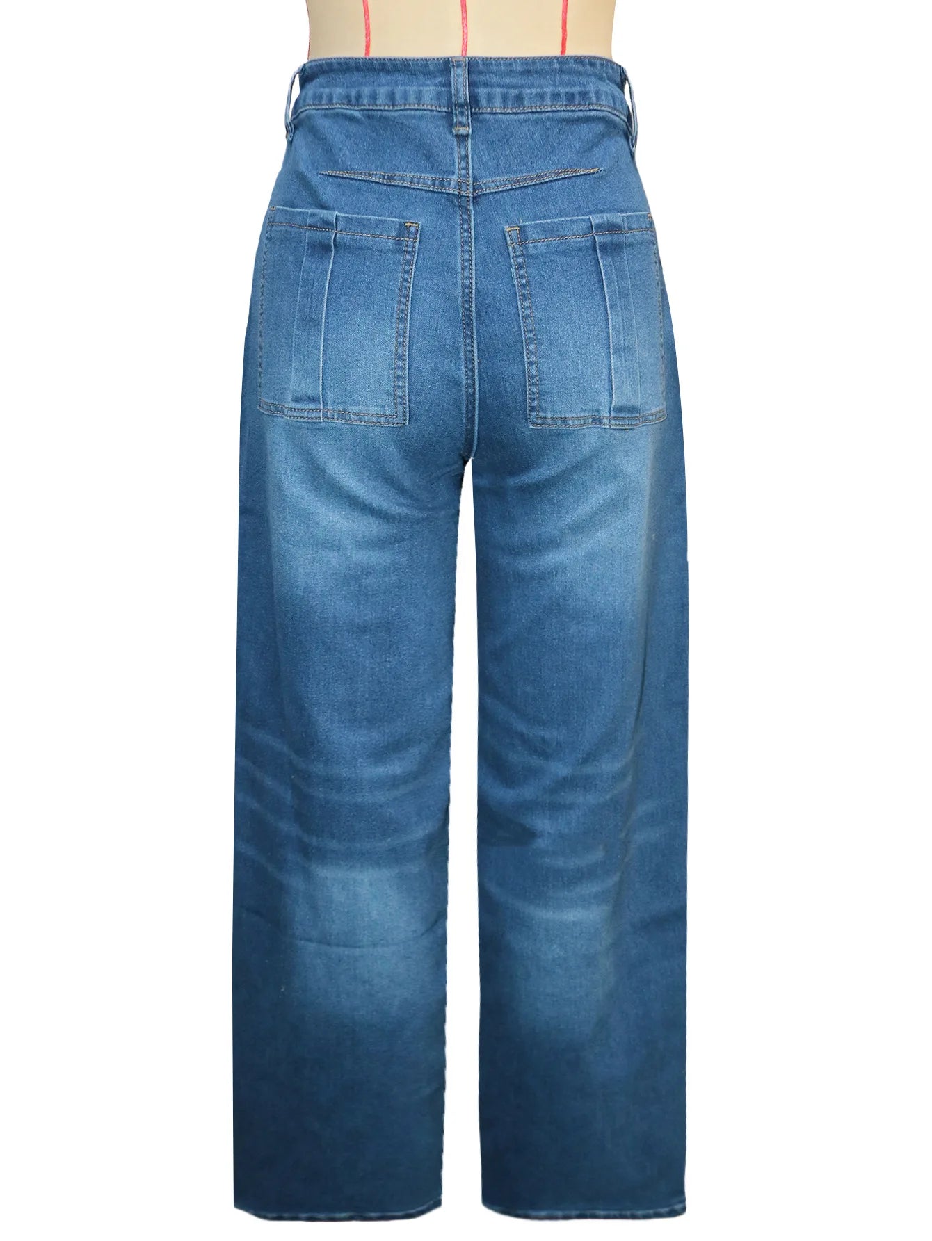 High Waisted Wide Leg Denim Jeans With Detachable Skirt For Women
