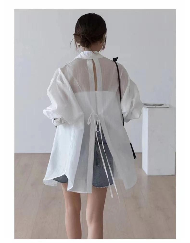 Lightweight Chiffon Sun Protection Shirt Jacket for Women