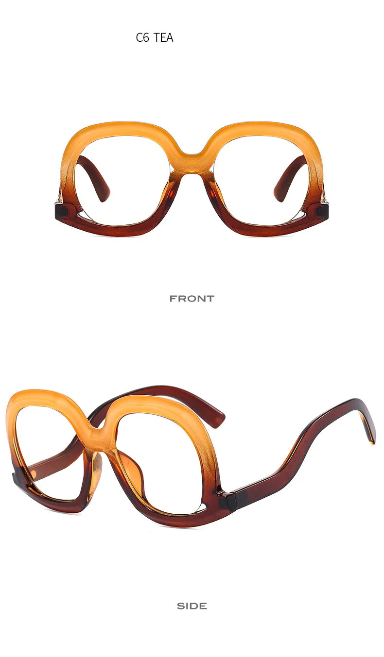 Oversized Colorful Blue Light Reading Glasses for Women