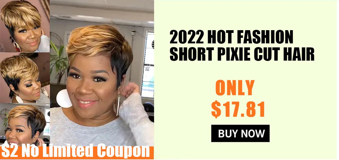 Premium Heat Resistant Synthetic Pixie Cut Wig for Women
