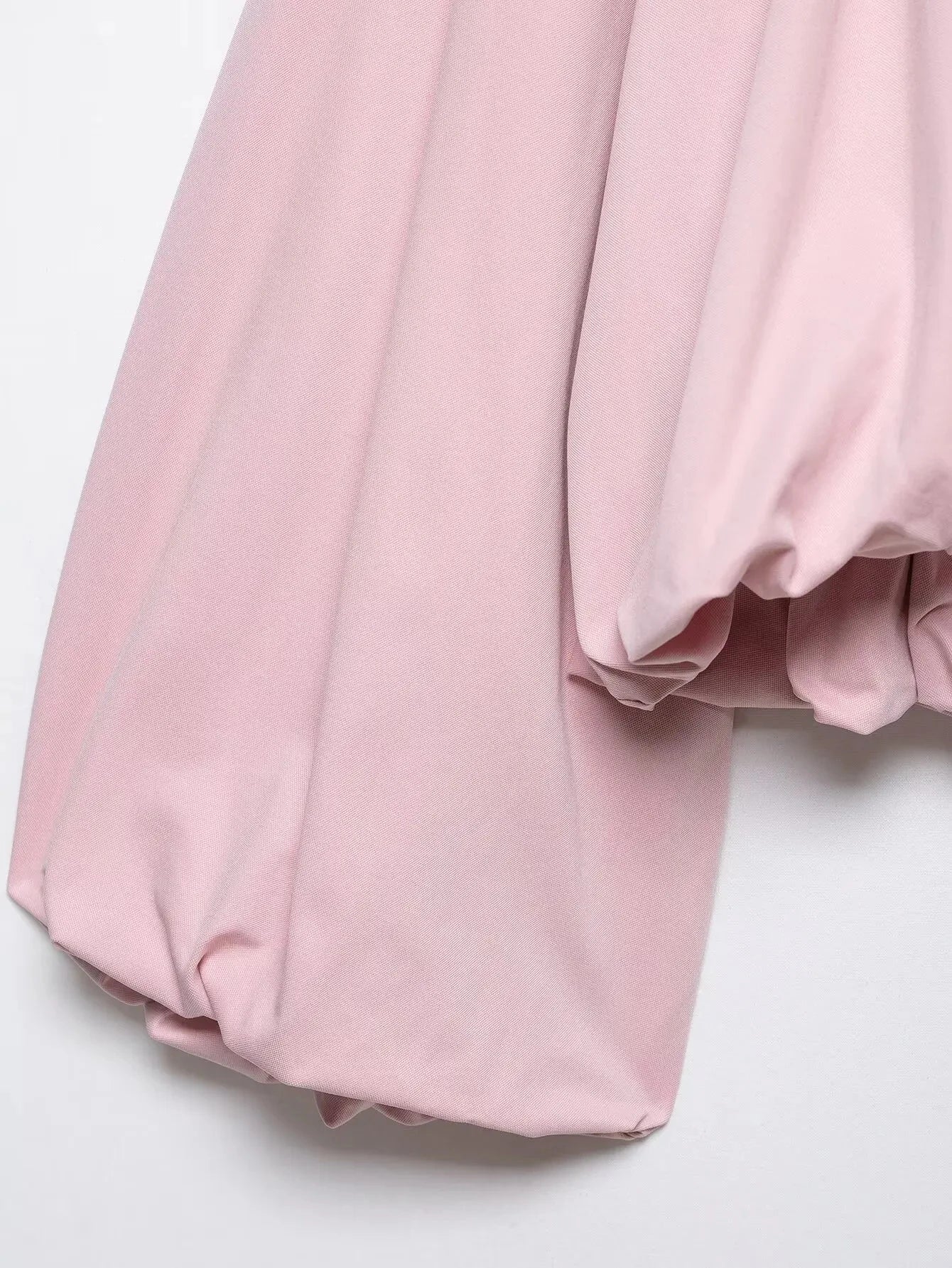Elegant Solid Bomber Jacket With Puff Sleeves for Women
