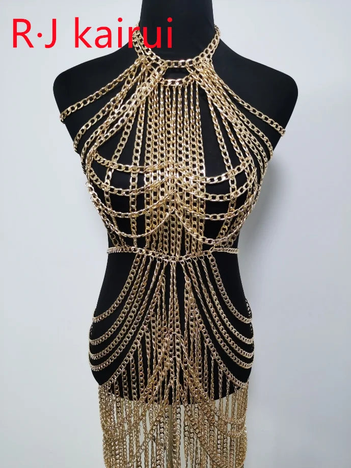 Elegant Delicate Gold Shoulder Chain Necklace for Women
