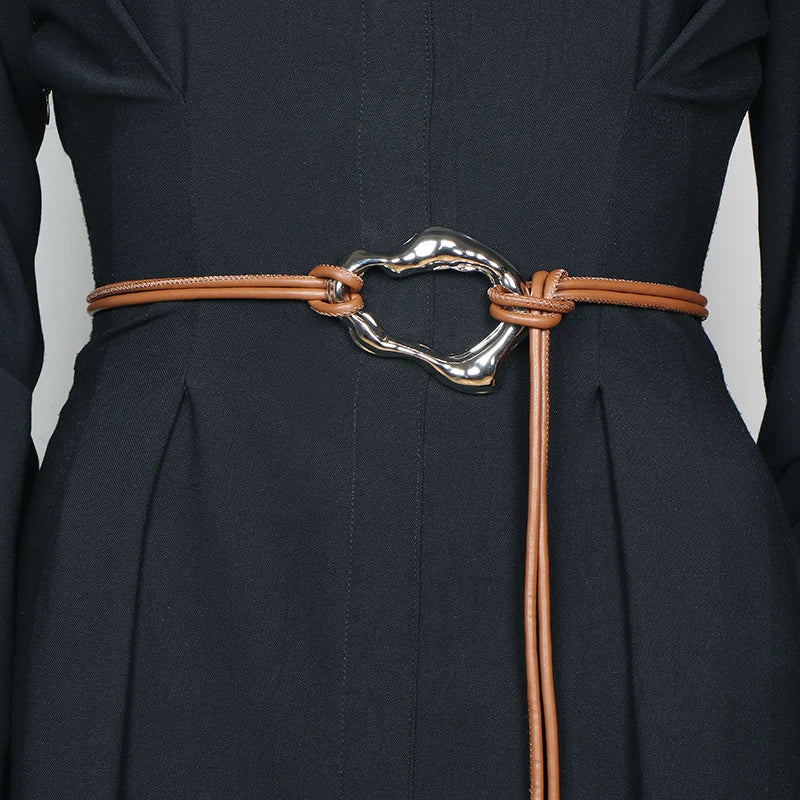 Fashion Braided Gold Knot Waist Chain Belt for Women