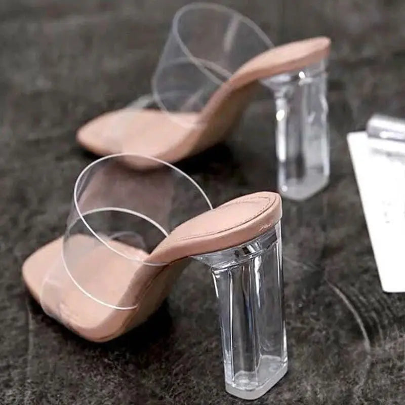 Comfortable Clear Flat Sandals for Casual Summer Beach Outings for Women