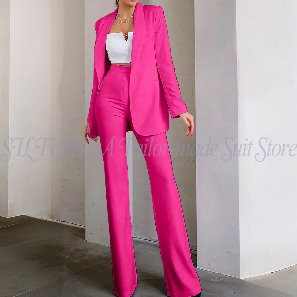 Classic Sophisticated Single Breasted Pants Set for Women
