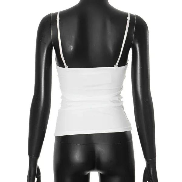 Knit Crop Tops for Women Sleeveless Sexy Vests New Spring Summer 2025 Backless Off Shoulder with Bra Pad Slim Casual Tank Camis