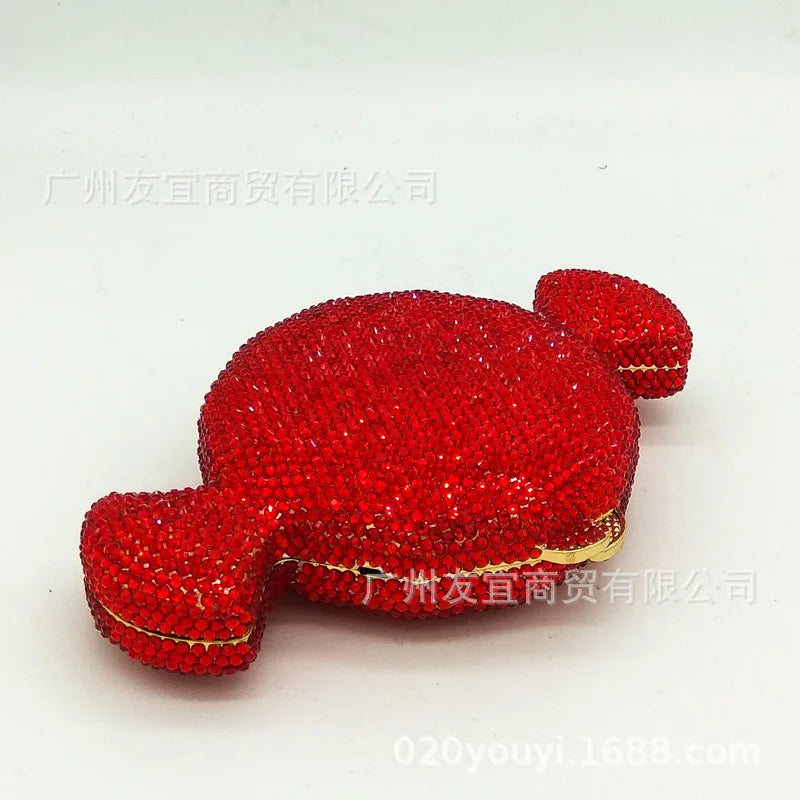 Elegant Crystal Rhinestone Evening Clutch Bag for Women