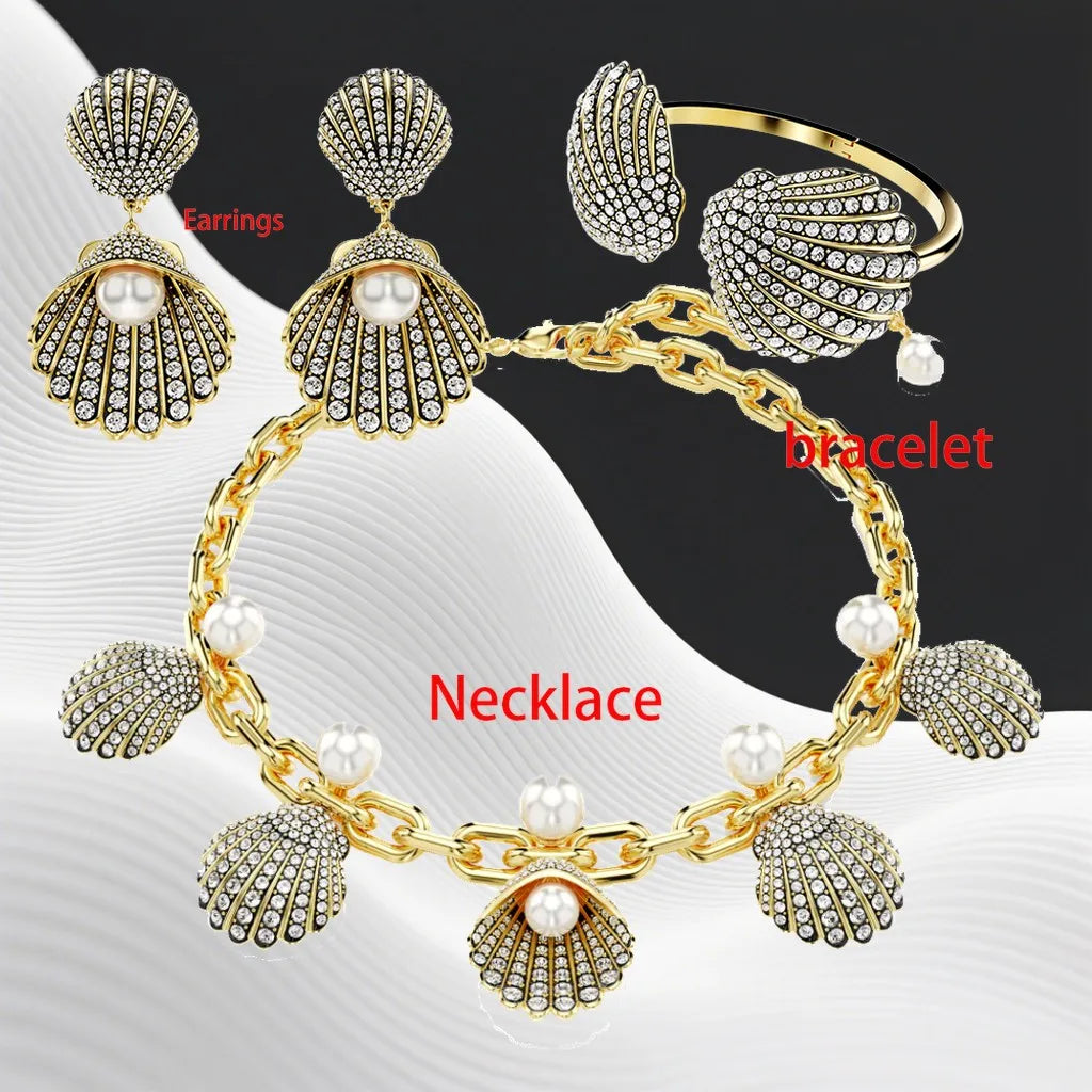 Crystal Necklace And Earrings Set