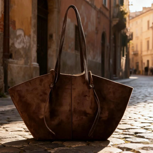 Luxury Frosted Ladies Tote Bag European American Style Wing-shaped Handbag High-end Suede Large-capacity Shoulder Bag Wing Bag