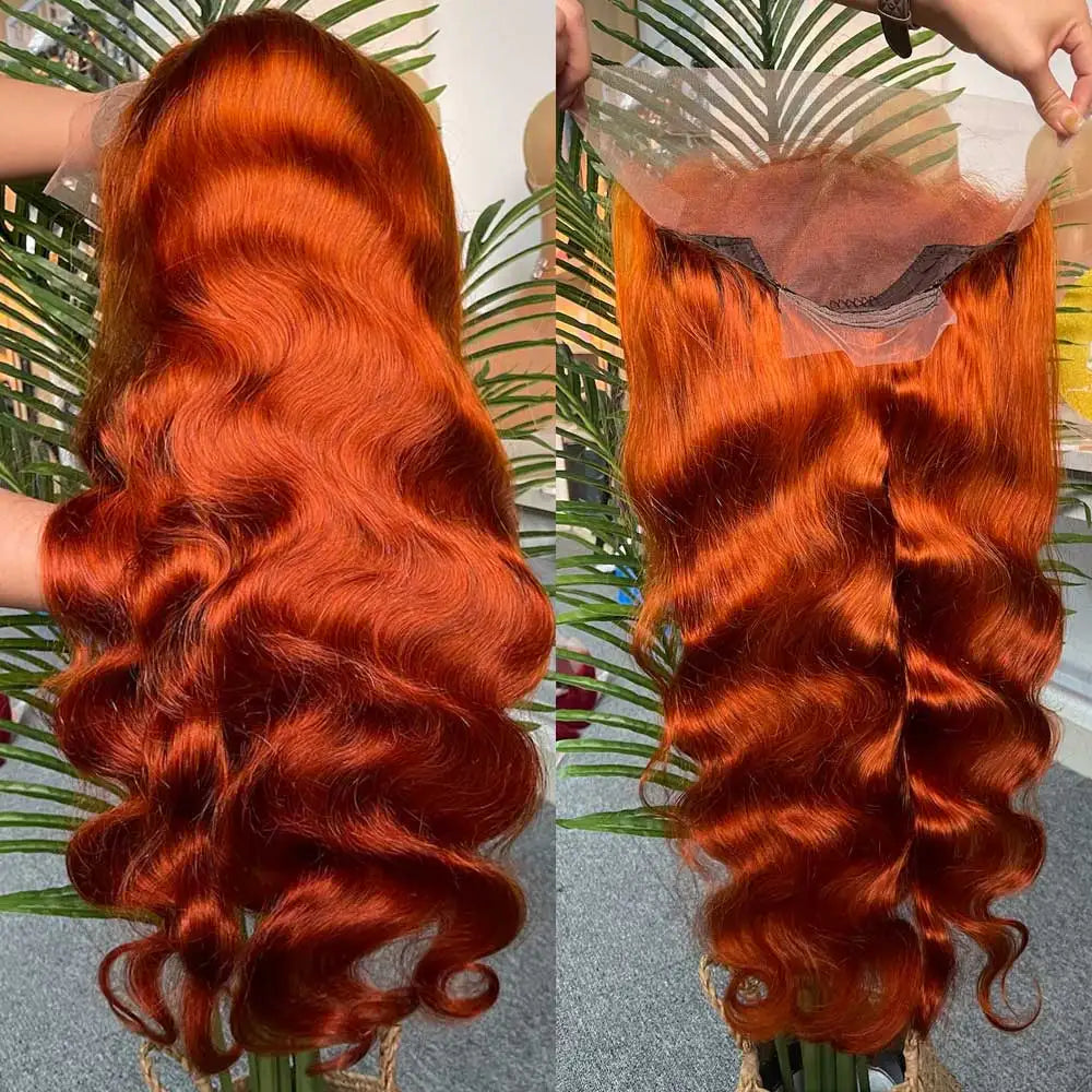 Ginger Orange Body Wave Human Hair Wig