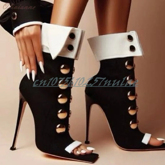 Front Buckle Square Toe Dress Pumps