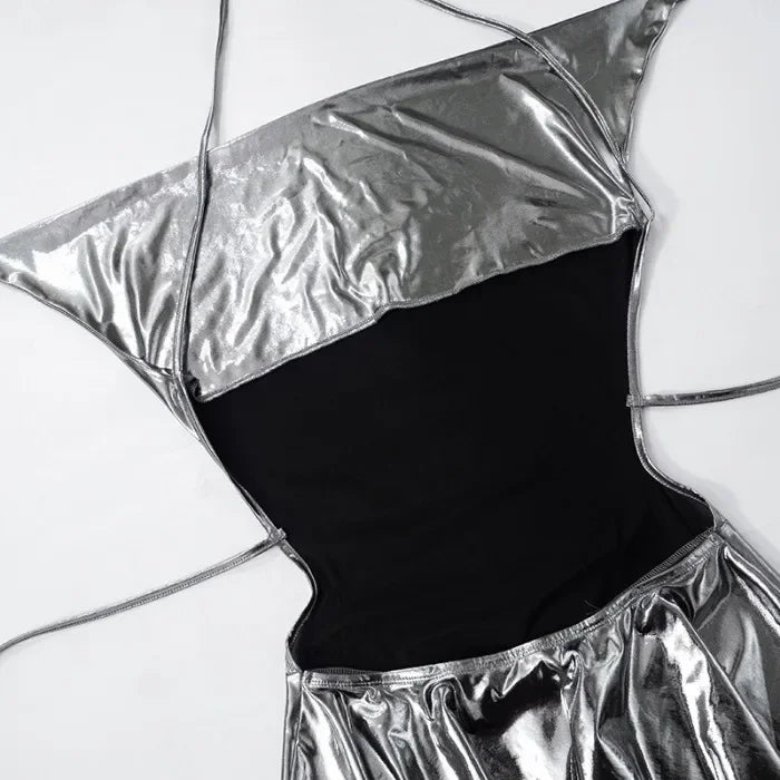 Tight Short Skirt Women Streetwear Fashion V-neck Backless Casual Pleated Dresses Sexy Backless Strap Dress Y2k Summer 2025 New