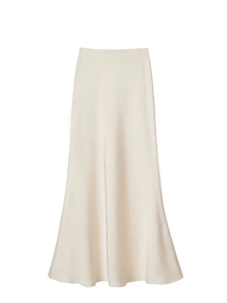 Chic Solid Color High-Waisted Fishtail Skirt for Women