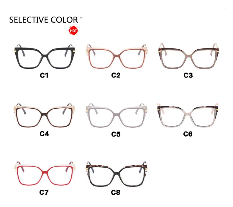 Leopard Square Frame Blue Light Blocking Reading Glasses For Women