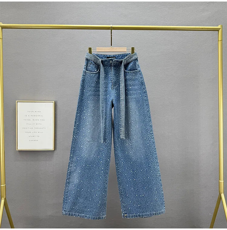 High Waist Straight Wide Leg Jeans