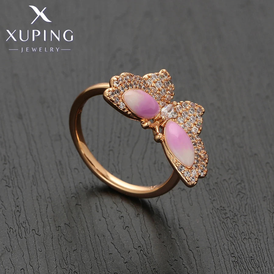 Gold Plated Butterfly Statement Ring