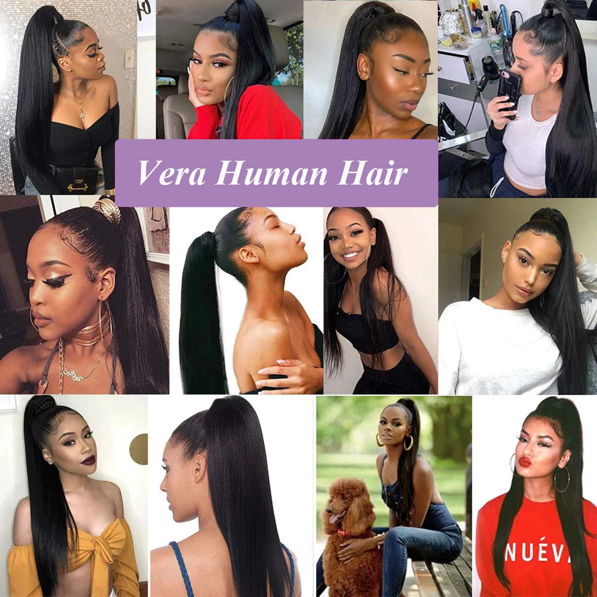 Body Wave Human Hair Drawstring Ponytail for Women