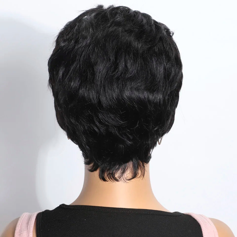 Blonde Short Pixie Cut Silky Lace Front Wig for Women