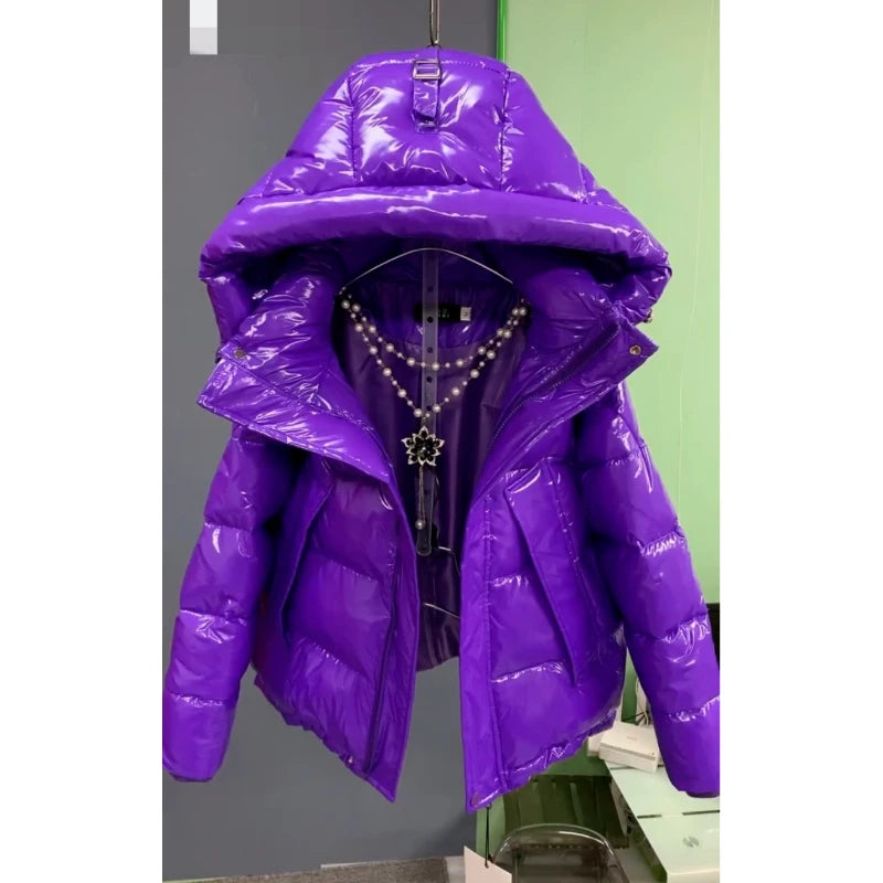 Soft Hooded Cotton Padded Loose Winter Jacket for Women
