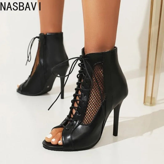 Square Buckle Peep Toe Sandals