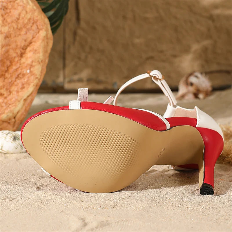 Elegant Butterfly Buckle Strap Stiletto Heels for Women