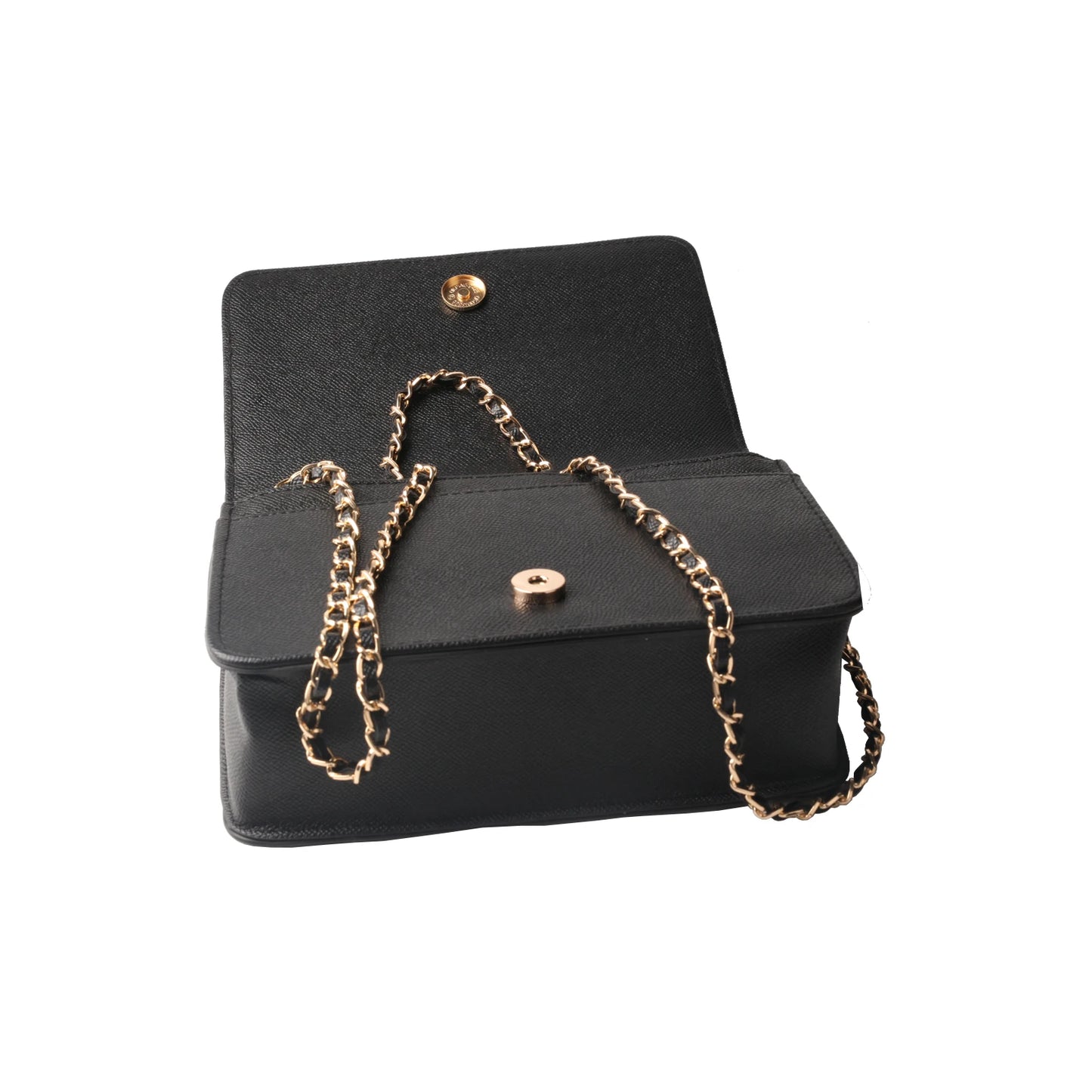 Square Letter Print Faux Crossbody Bag