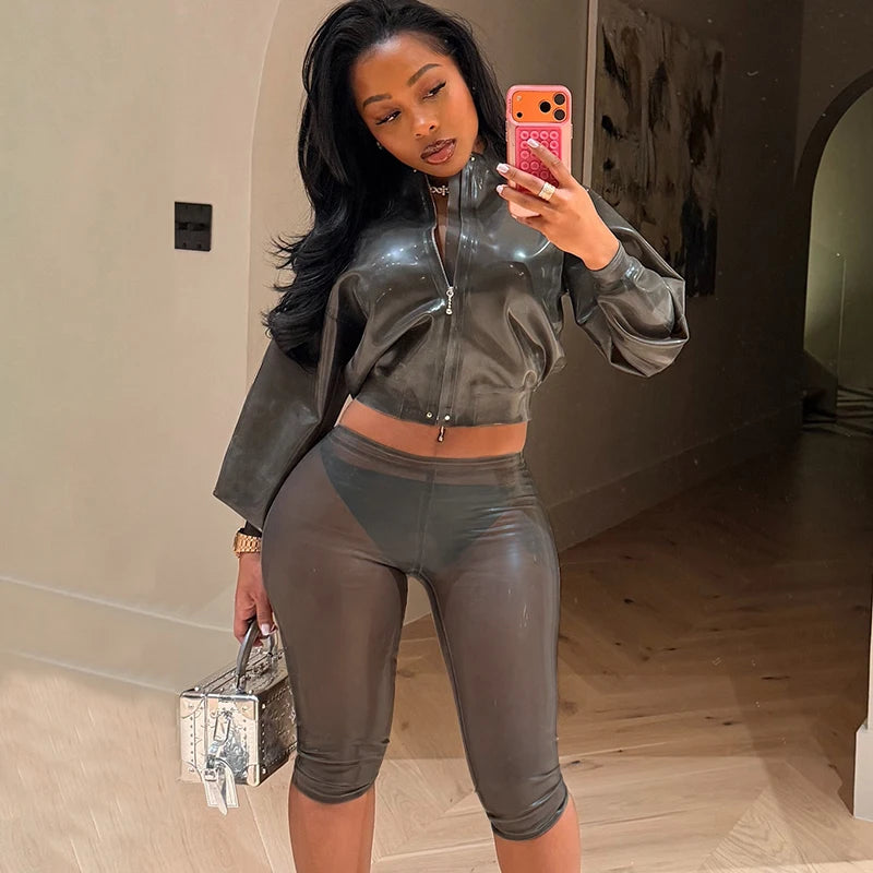 See-Through Lingerie-Inspired Clubwear Shorts for Women