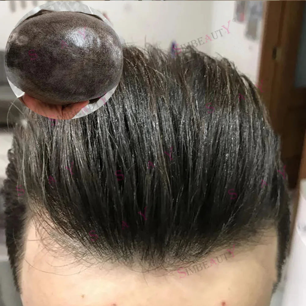 Natural Wave Thin Skin Base Human Hairpiece for Women