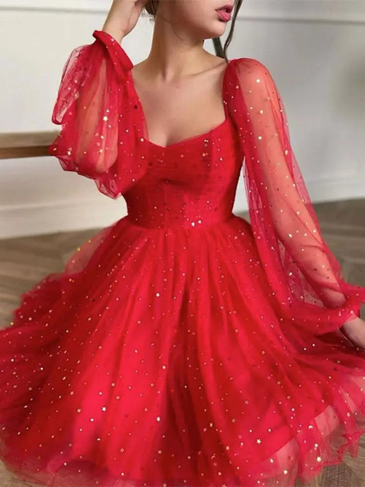 ZANZEA Elegant Women Dress 2024 Spring Summer Lace Patchwork Knee Length Dresses Casual Solid Long Sleeve A-line Oversized Robe