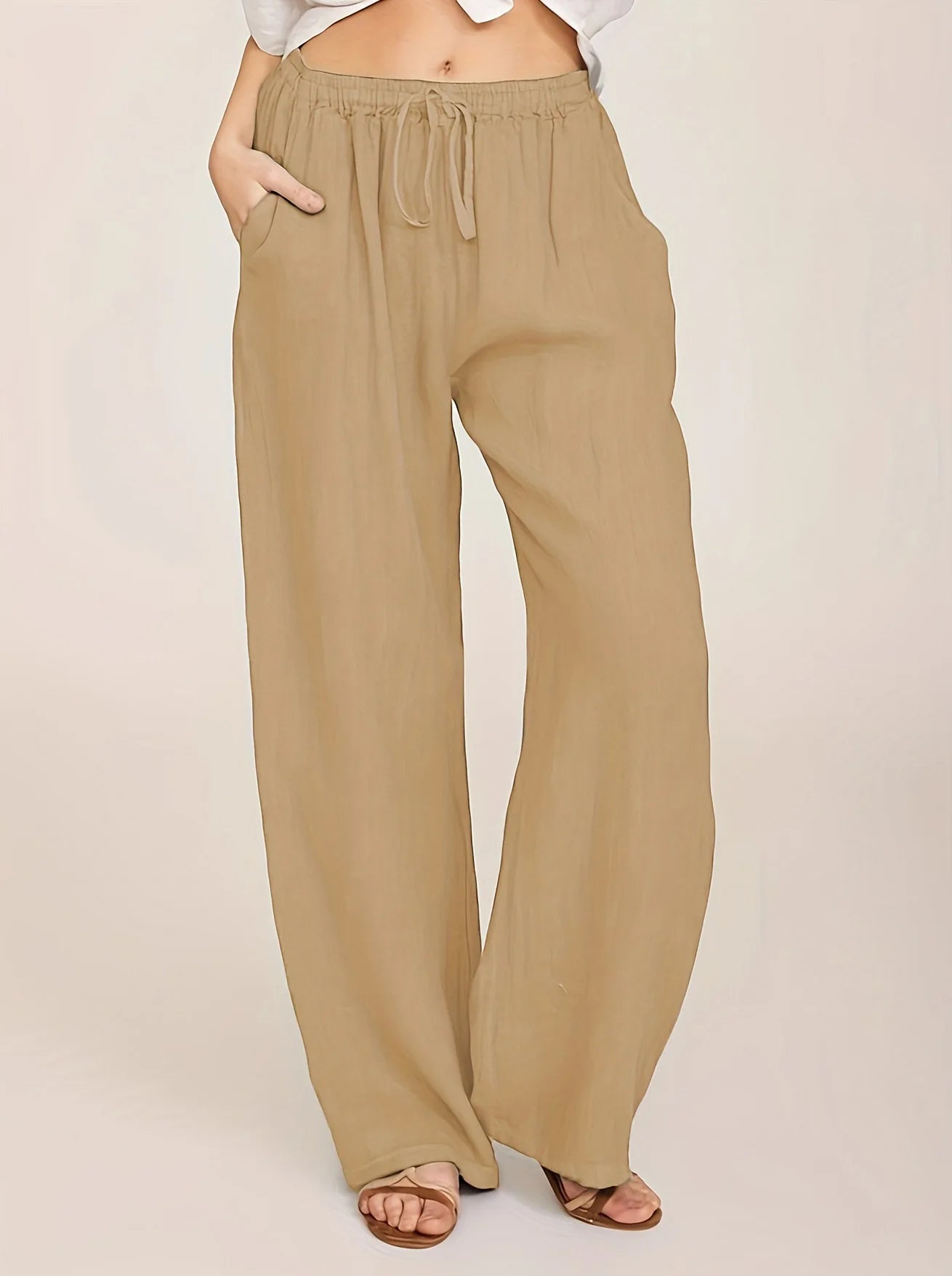 plus Size Women's Loose Cotton Linen Casual Pants 2026 New Style European And American Loose Fit Trousers for Women