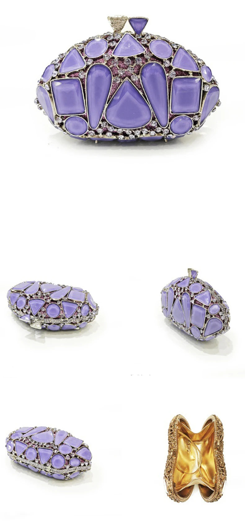 New Large Rhinestone Evening Bag Crystal Dinner Bag WHTUOHENG  Diamond Clutch Women's Bag Luxury Formal Party Bags And Handbags