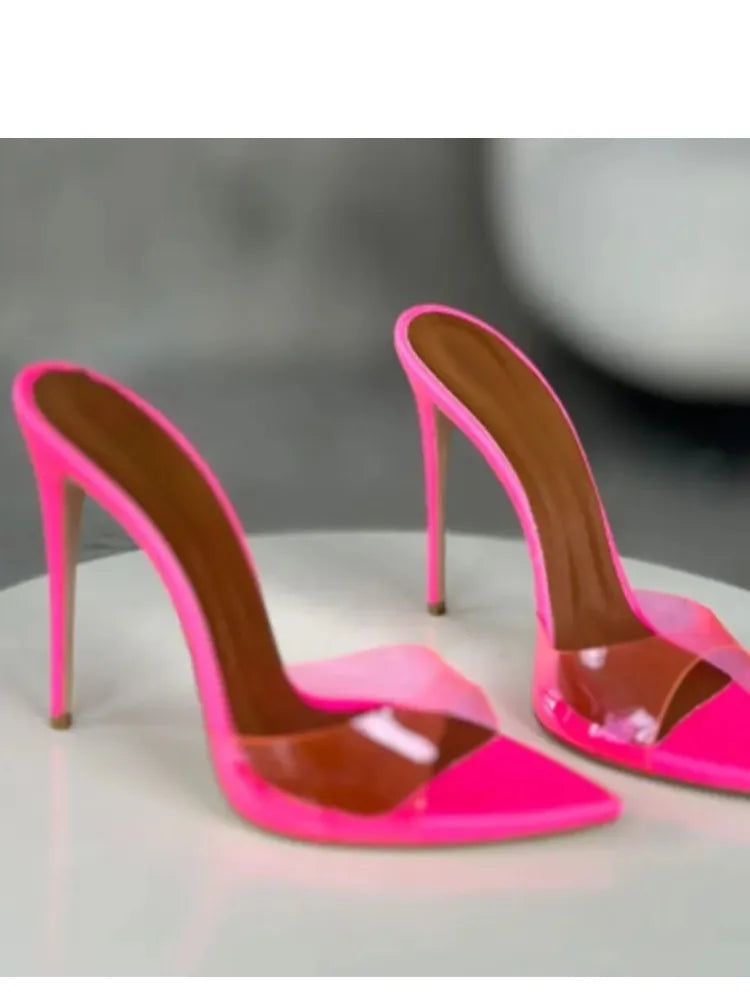 Pointed Toe Slim High Heel Wedding Sandals for Women
