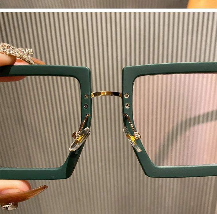 Oversized Transparent Blue Light Blocking Glasses for Women