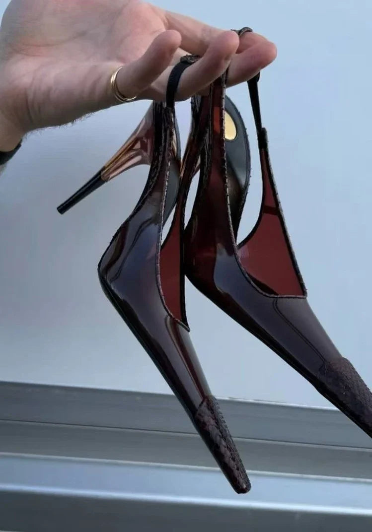 Diamond Strap Stiletto High Heel Sandals for Women