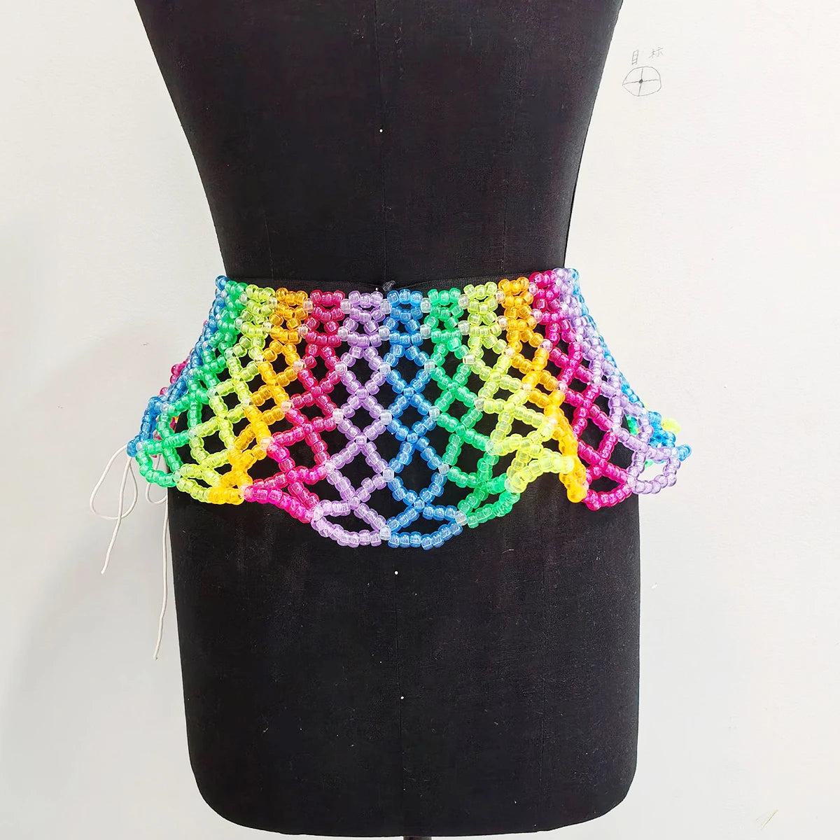 Retro Beaded Heart Bralette Set