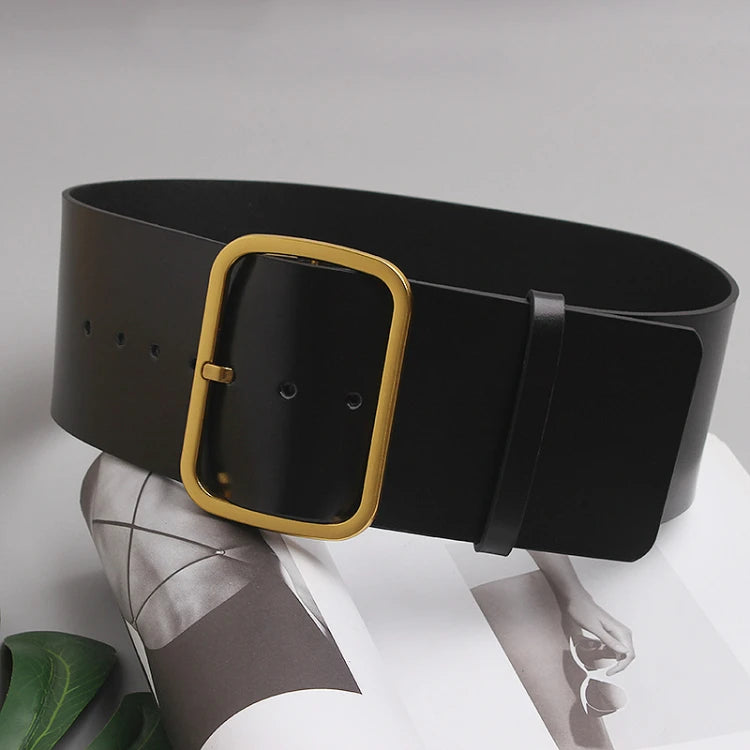 Wide Leather Corset Waist Belt Dress Accessory for Women