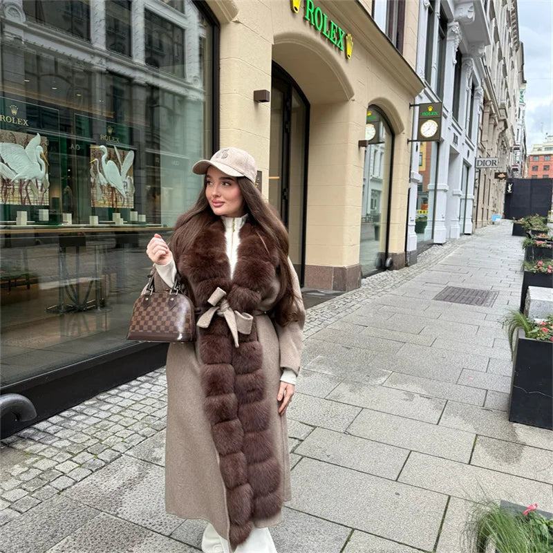 Vintage Women's Fur Coat Elegant Open Collar Thicken Full Sleeve Jacket With Furs Female 2025 New Autumn Winter Woman Clothes