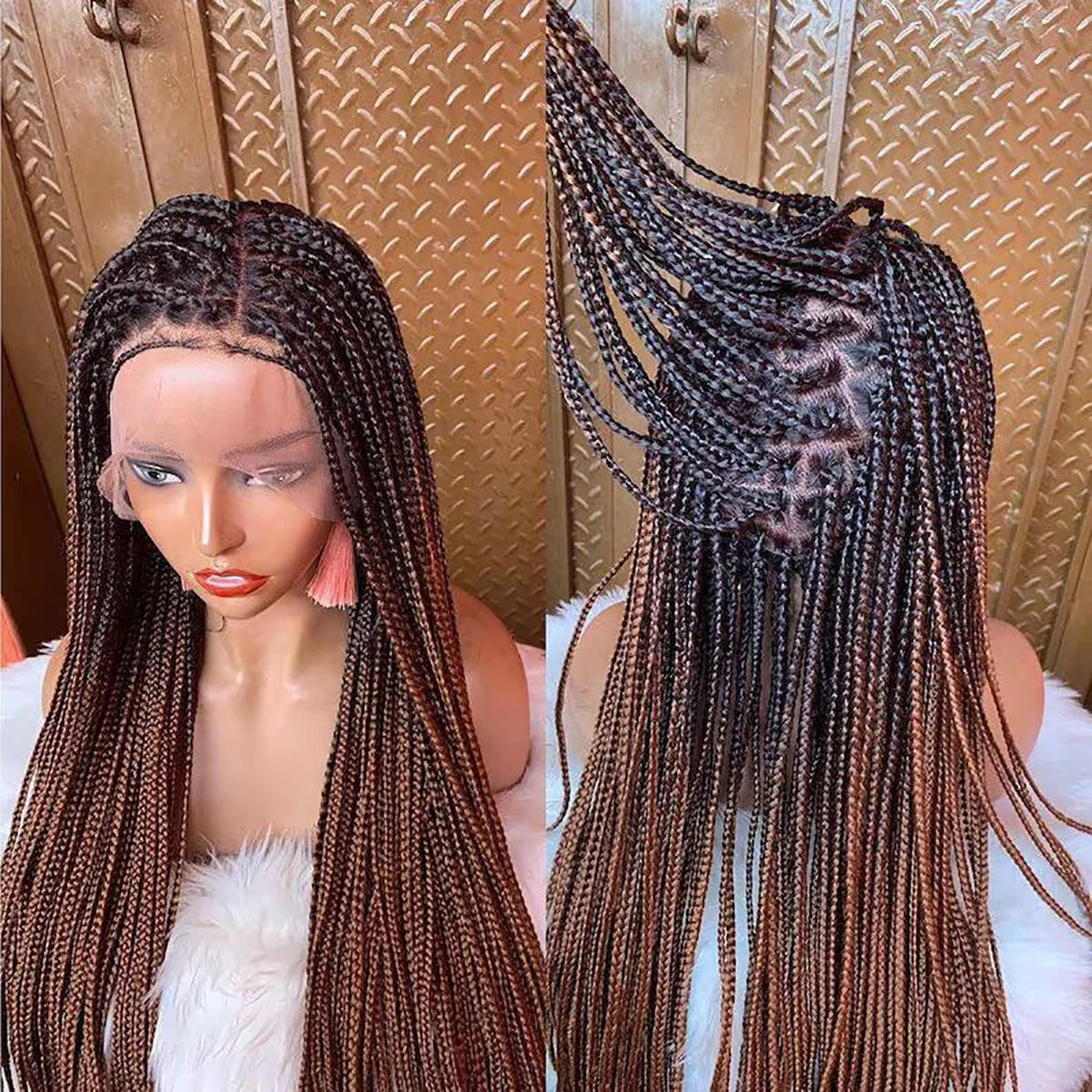 Senegalese Micro Twist Braided Wig Short Feather Bob Style for Black Women Million Braids Light Passion Twist Lace Front Wig