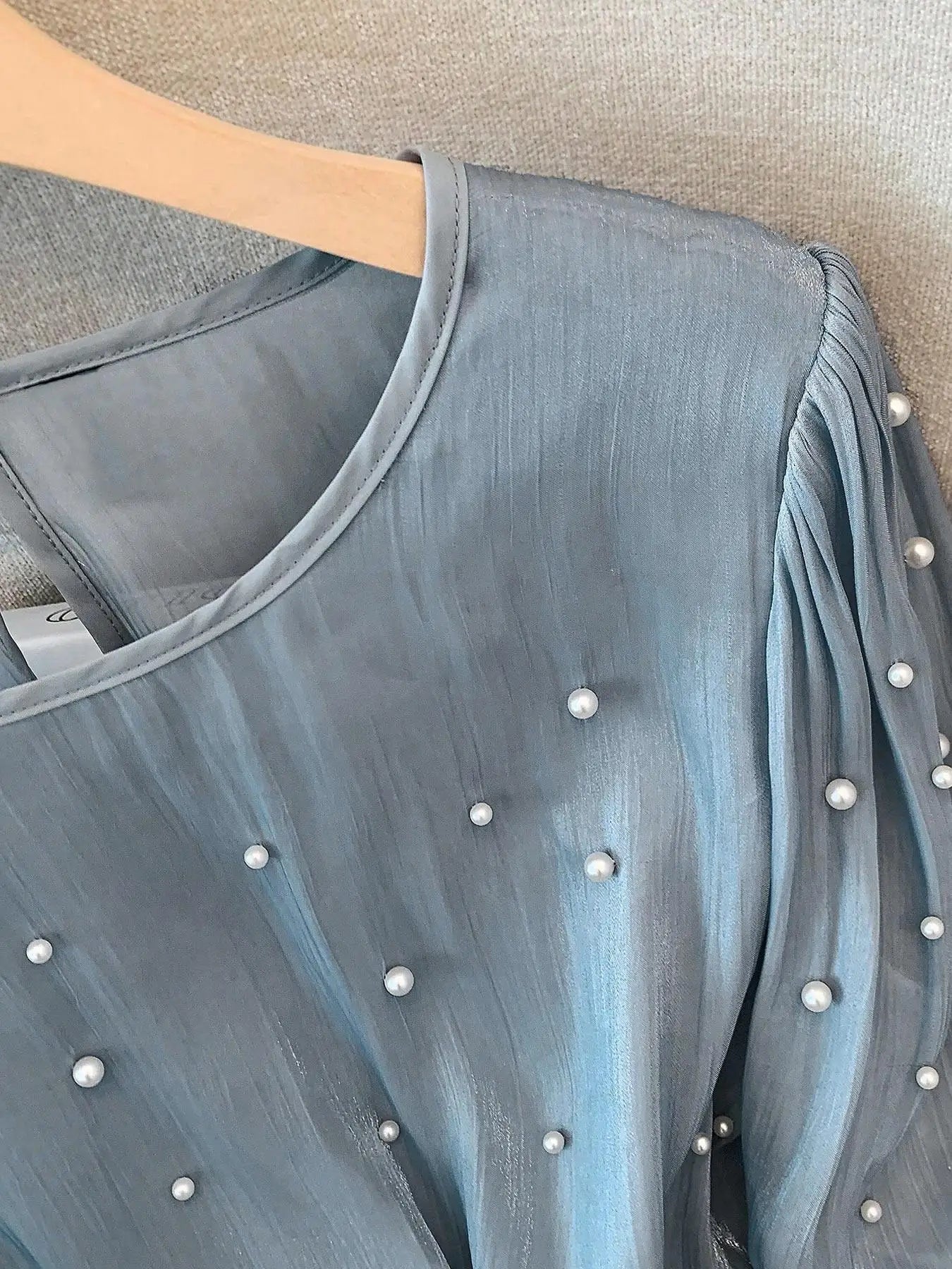 【Plus Size】 Round Neck Top, Plus Elegant Fashion Casual Long Sleeve Top for Daily Outdoor Wear, Women Plus Clothing for All Seas