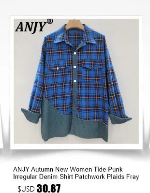 ANJY Summer New Women American Style Vintage Fashion Slim Fit Denim Short Jacket Stand Collar Puff Sleeve Washed Ins Coat A24293