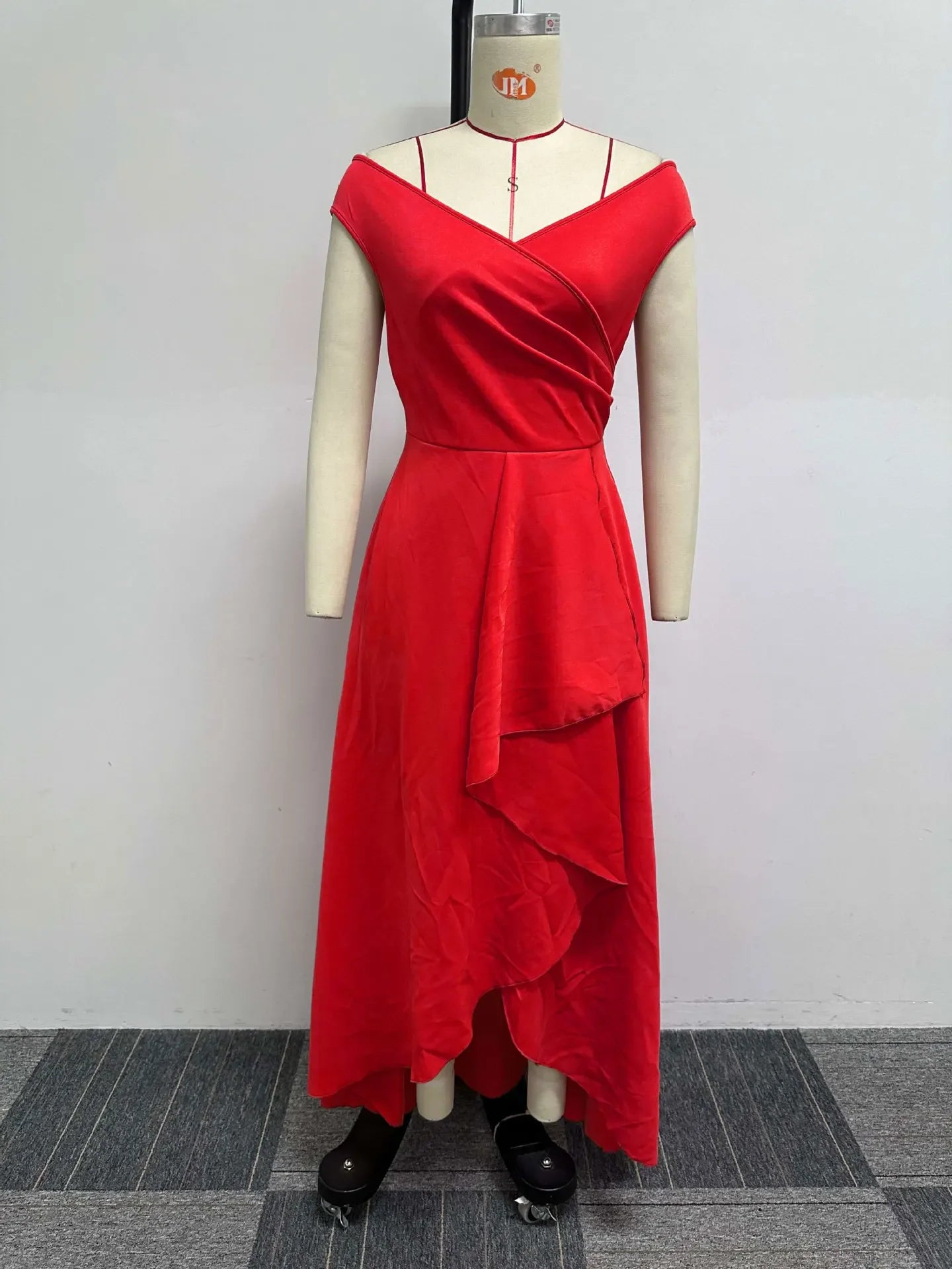 Sexy Slimming Solid Color Off-Shoulder Maxi Dress S10629 European And American Style Smooths Your Silhouette