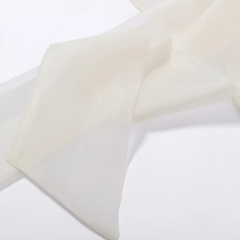 Elegant Loose Organza Blouse With Bow Detail For Women