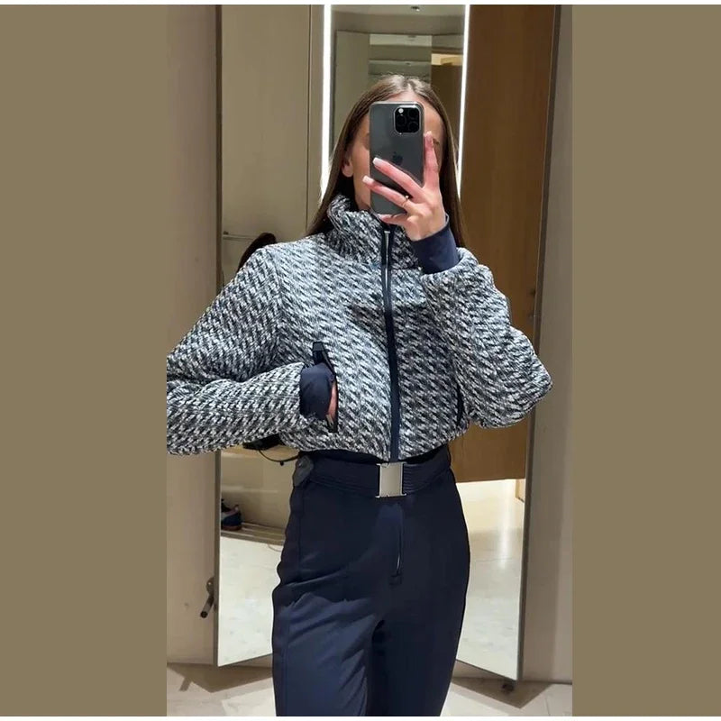 Fashion Print Thickened Cozy Winter Jumpsuit for Women